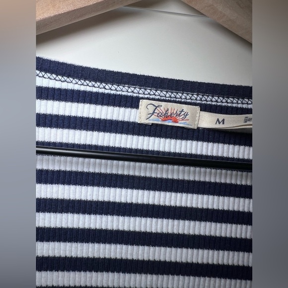 Faherty Freestyle Rib T-Shirt in Navy Desi Stripe M - Picture 4 of 9
